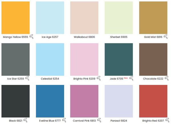 brighto plastic emulsion paint colors