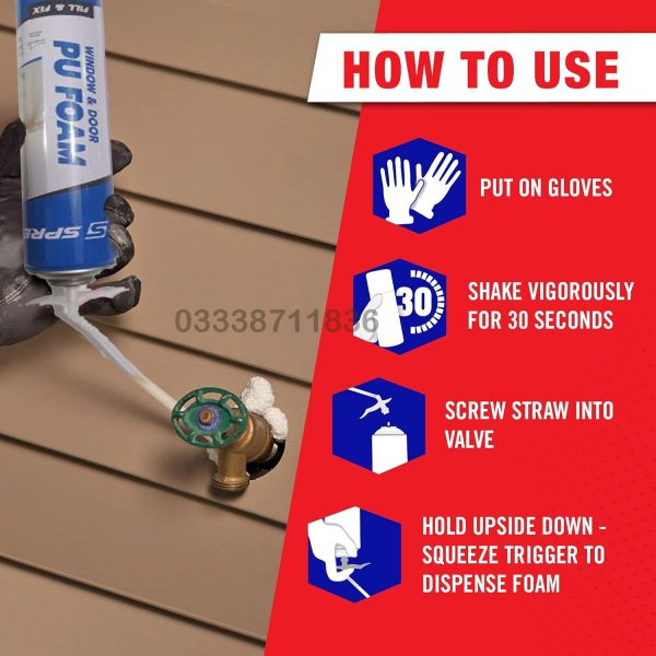 how to us PU foam spray